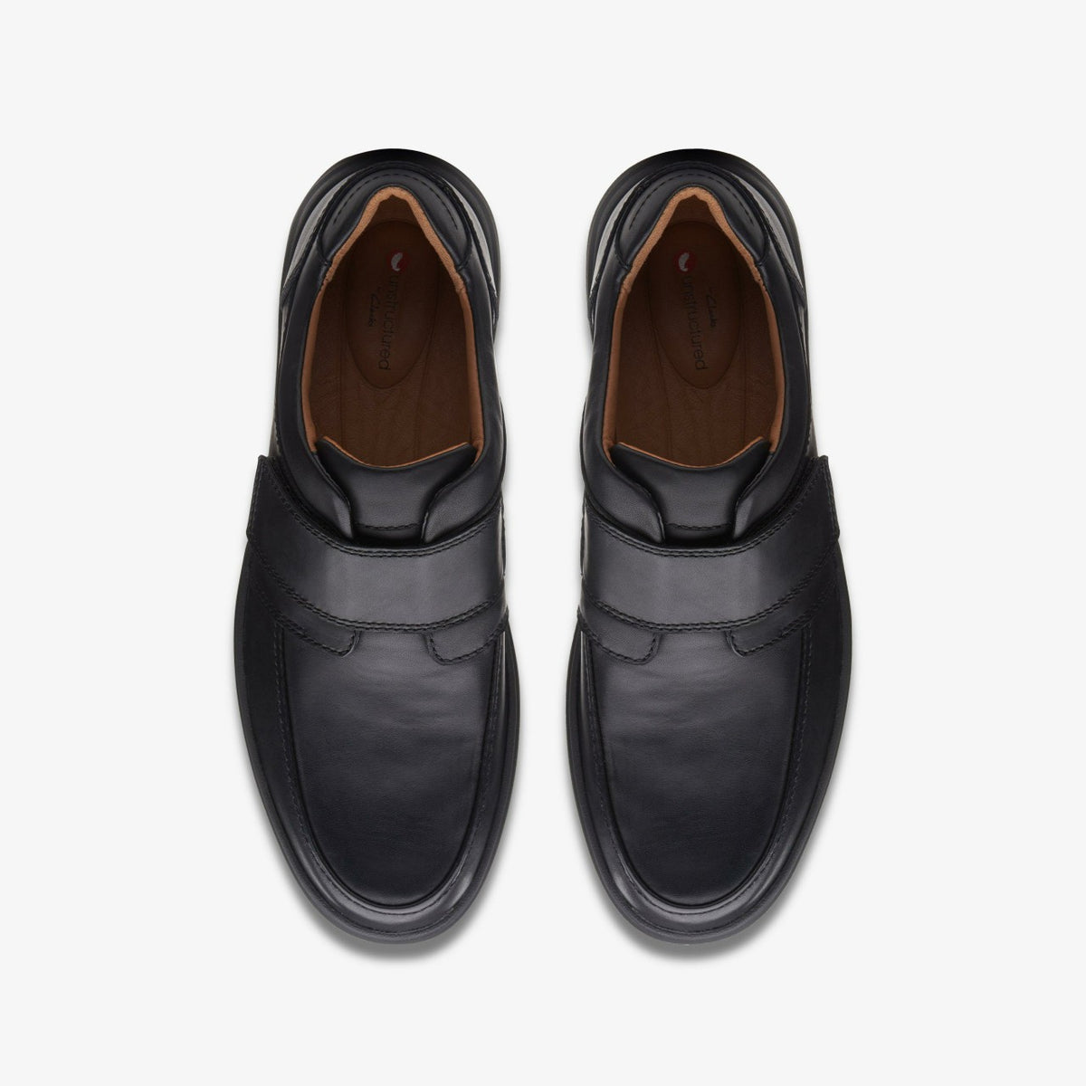 Clarks Un Abode Strap Loafer Black Leather