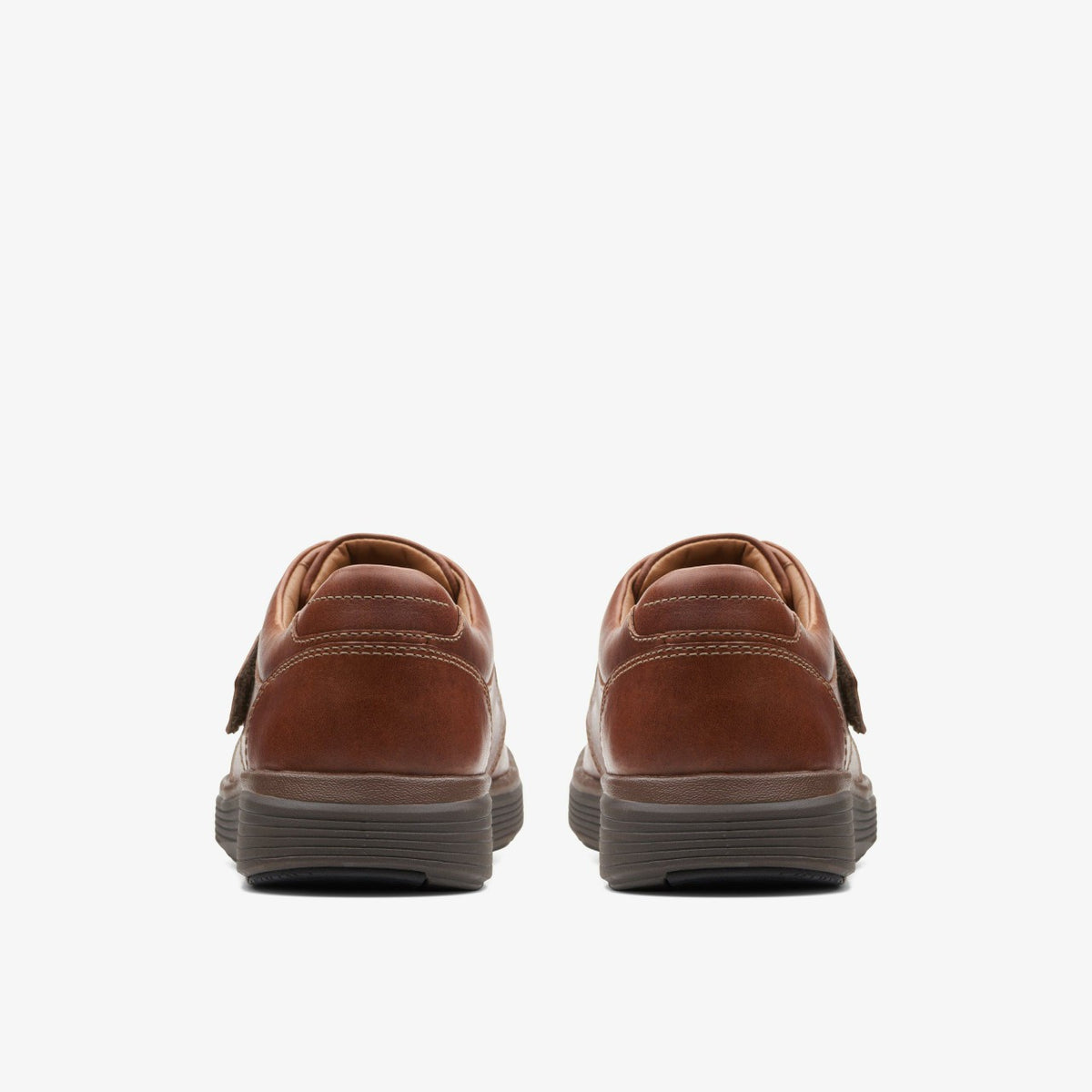 Clarks Un Abode Strap Loafer Dark Tan Leather