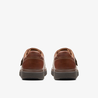 Clarks Un Abode Strap Loafer Dark Tan Leather