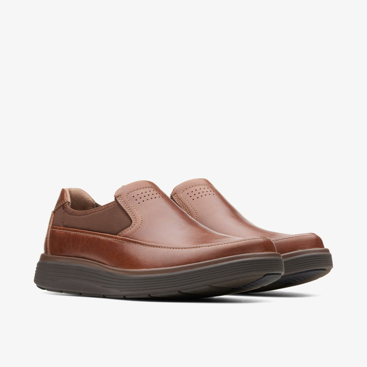 Clarks Un Abode Go Loafer Dark Tan Leather