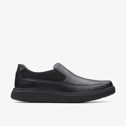 Clarks Un Abode Go Loafer Black Leather