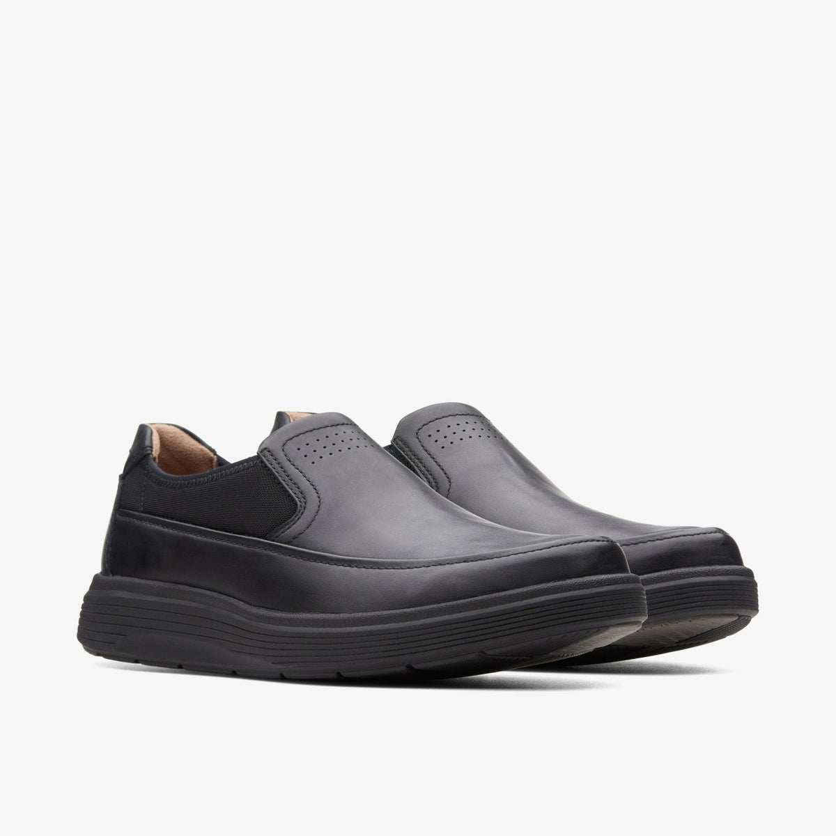 Clarks Un Abode Go Loafer Black Leather