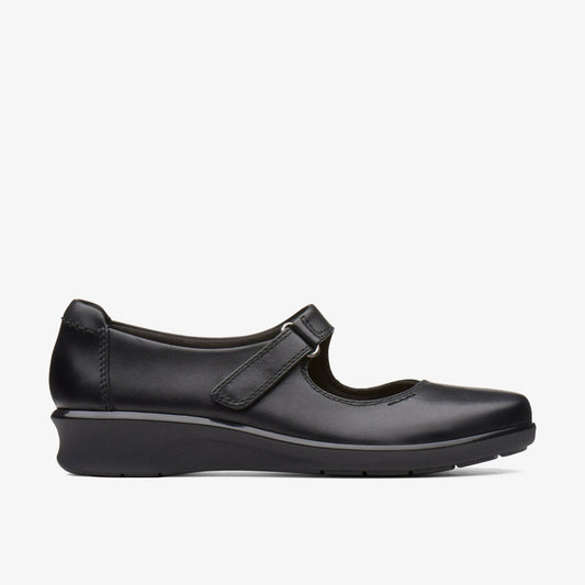 Clarks Hope Henley Black Leather