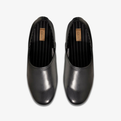 Clarks Harston Elite Slipper Black Leather