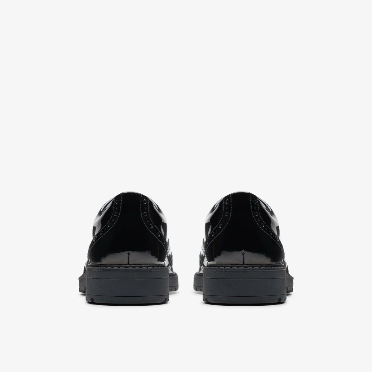 Clarks Loxham Brogue Youth Black Patent