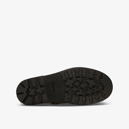 Clarks Astrol Orin Kid Black Leather