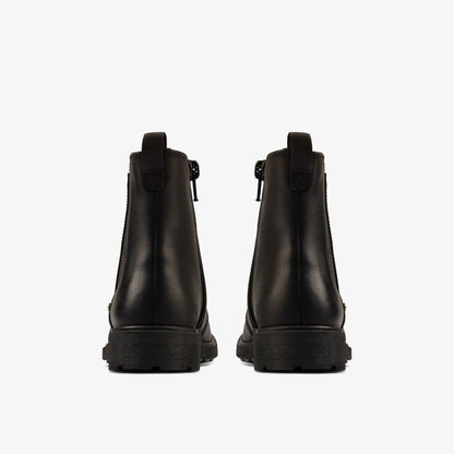 Clarks Astrol Orin Kid Black Leather