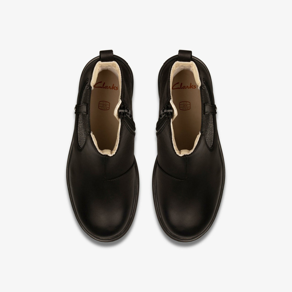 Clarks Astrol Orin Kid Black Leather