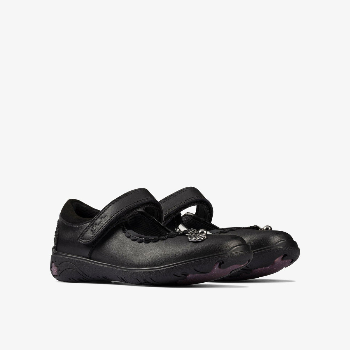 Clarks Sea Shimmer Toddler Black Leather