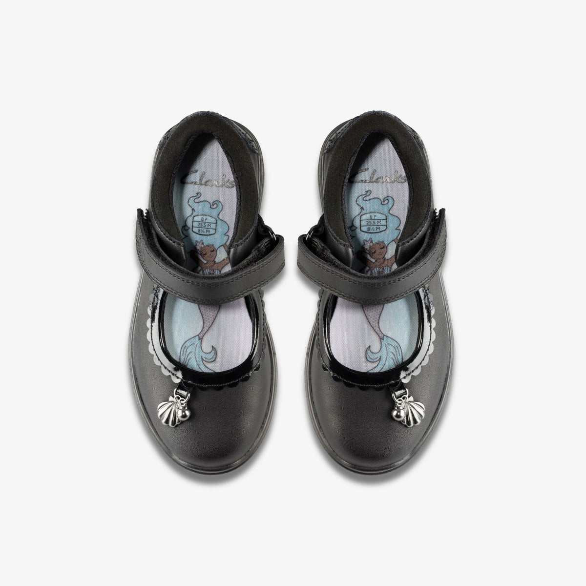 Clarks Sea Shimmer Toddler Black Leather