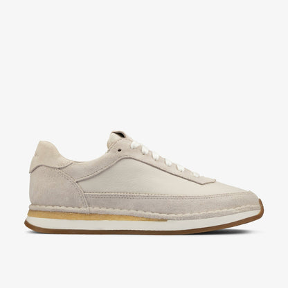 Clarks Craft Run Lace White Suede