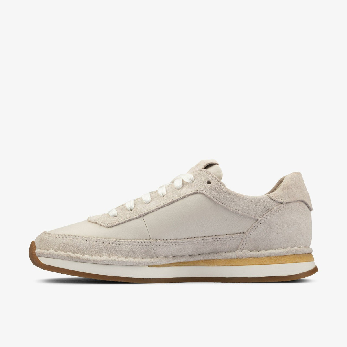 Clarks Craft Run Lace White Suede