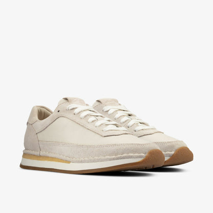 Clarks Craft Run Lace White Suede