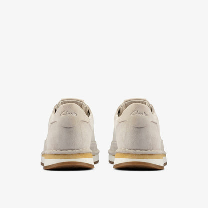 Clarks Craft Run Lace White Suede