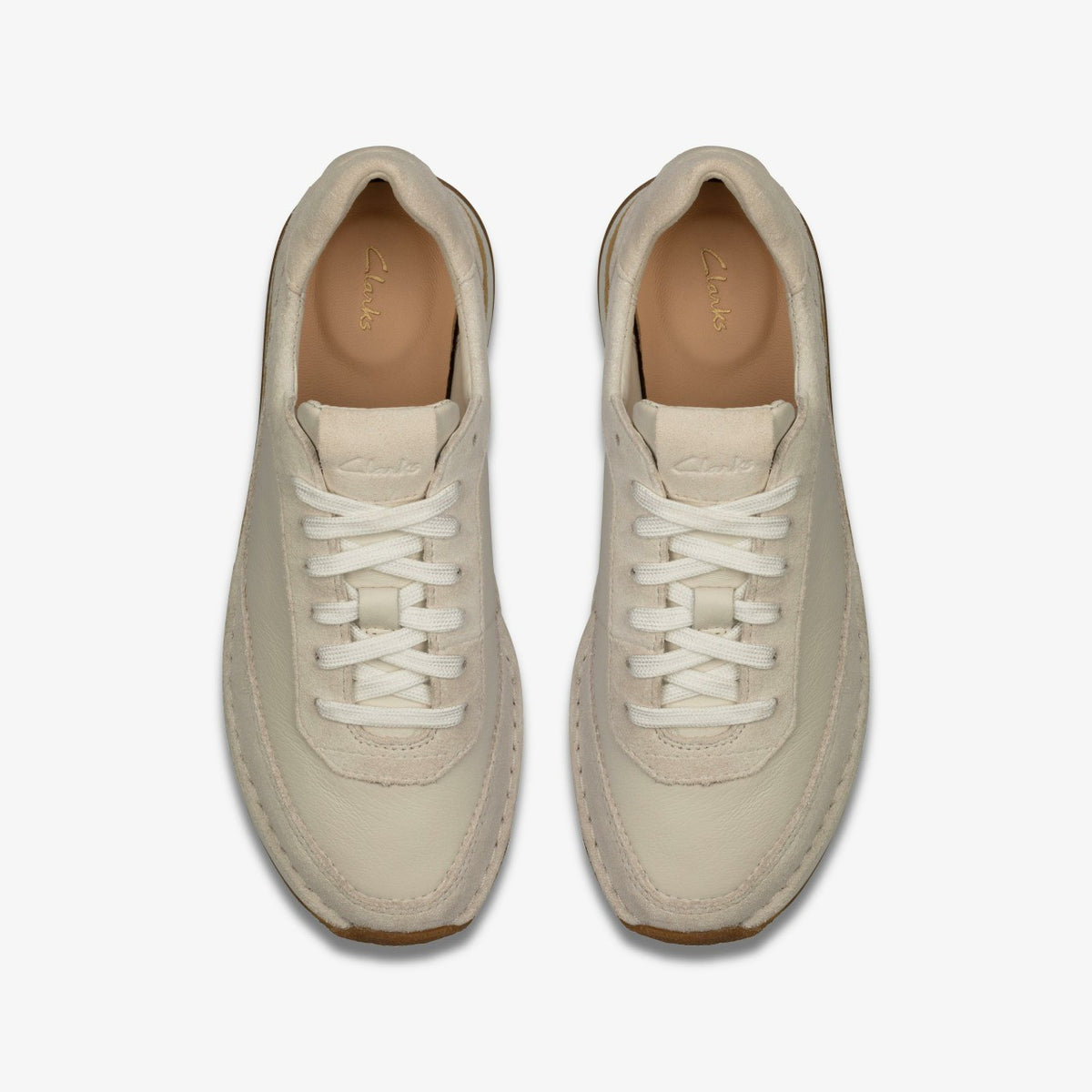 Clarks Craft Run Lace White Suede