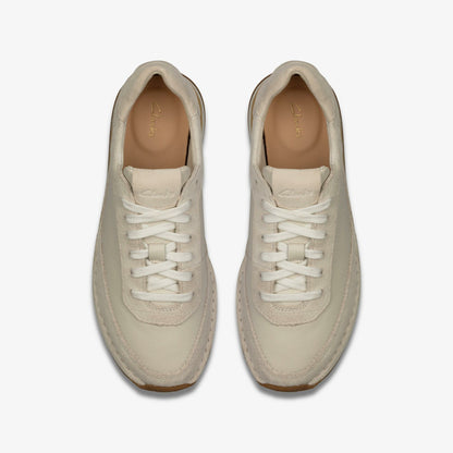 Clarks Craft Run Lace White Suede