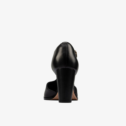 Clarks Kaylin 85 T Bar Black Leather