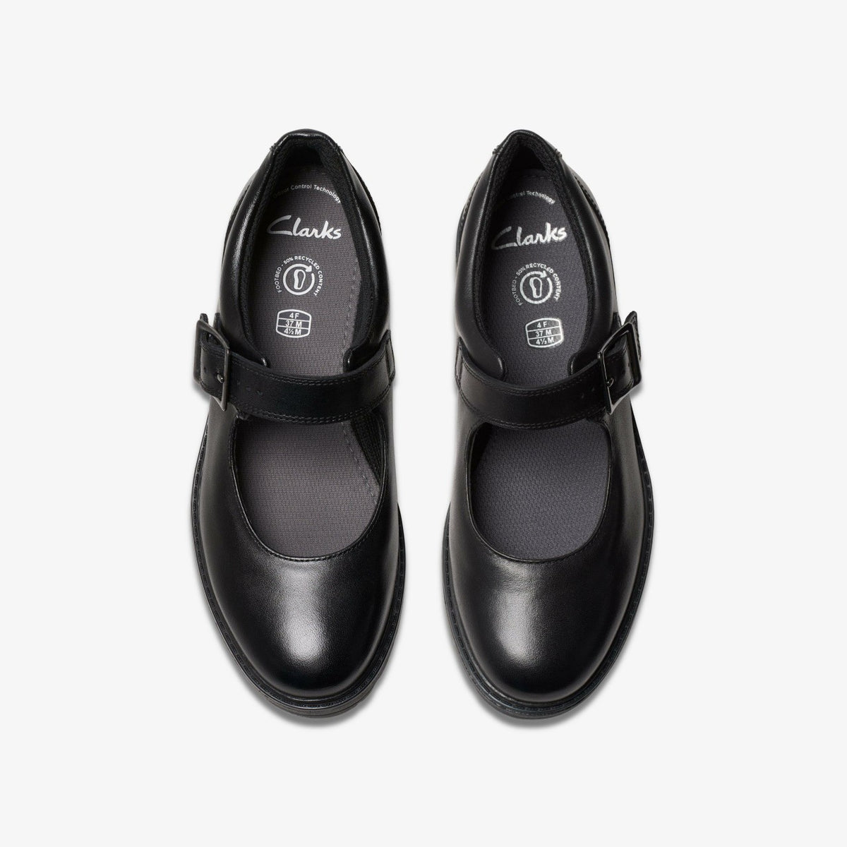 Clarks Loxham Walk Youth Black Leather