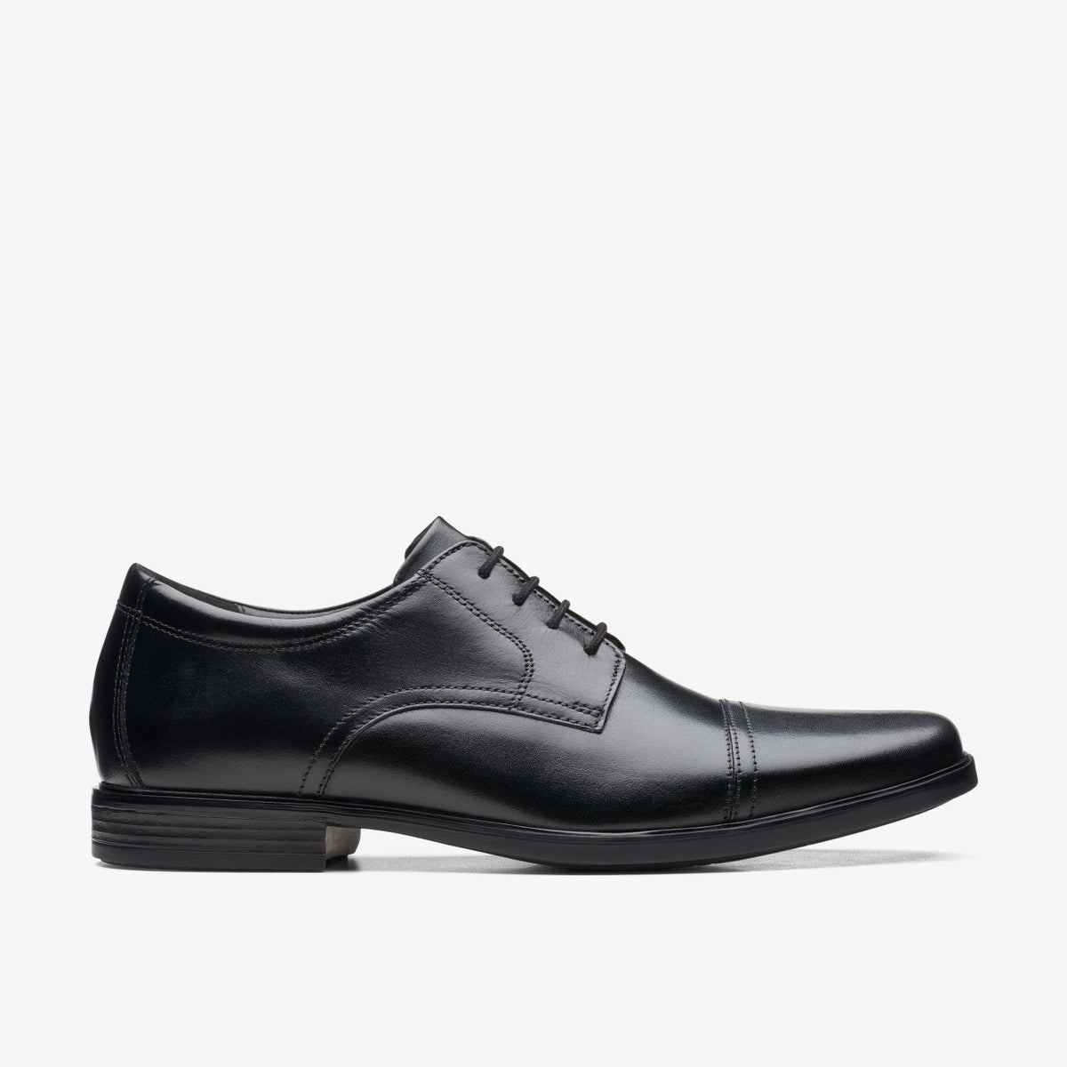 Clarks Howard Cap Black Leather