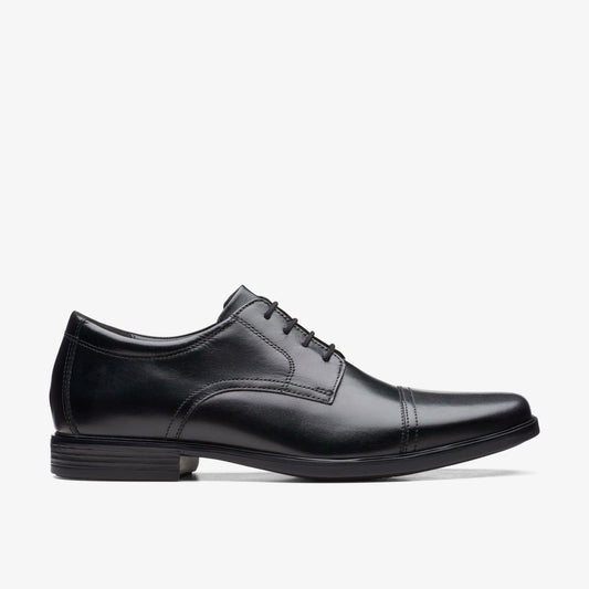 Clarks Howard Cap Black Leather
