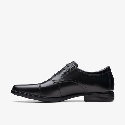 Clarks Howard Cap Black Leather