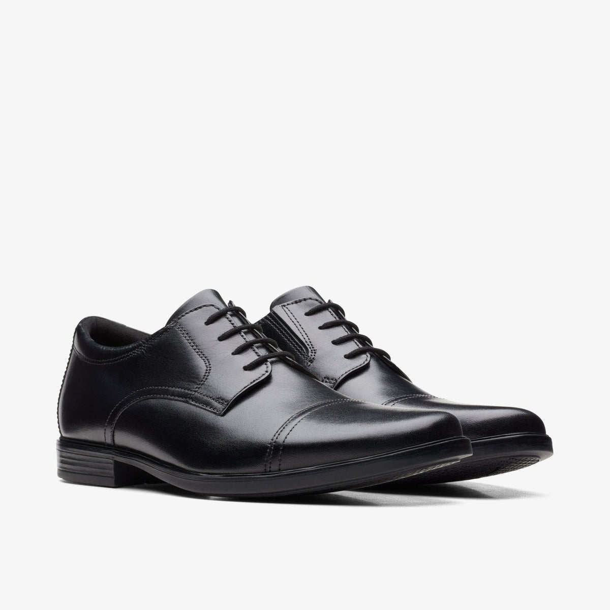 Clarks Howard Cap Black Leather