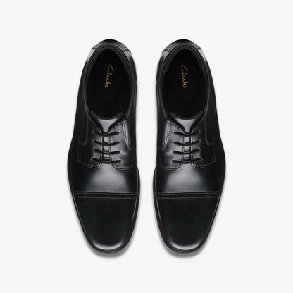 Clarks Howard Cap Black Leather