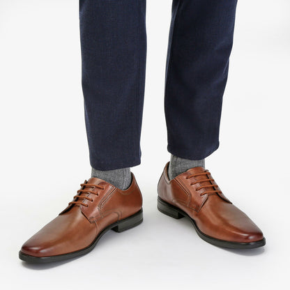 Clarks Howard Walk Dark Tan Leather