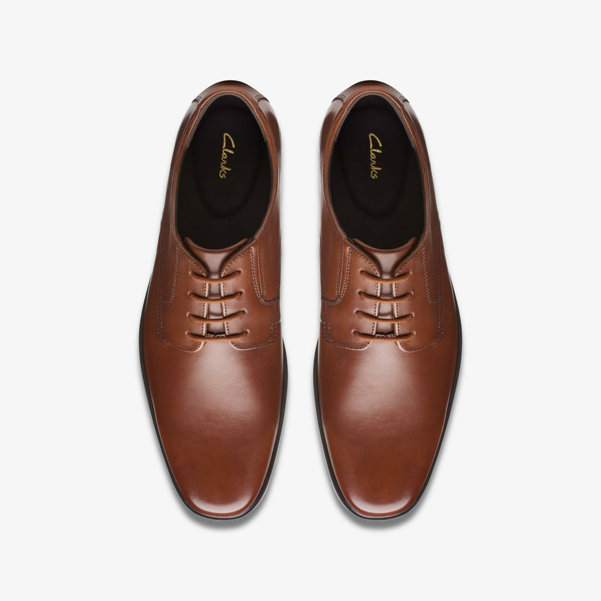 Clarks Howard Walk Dark Tan Leather