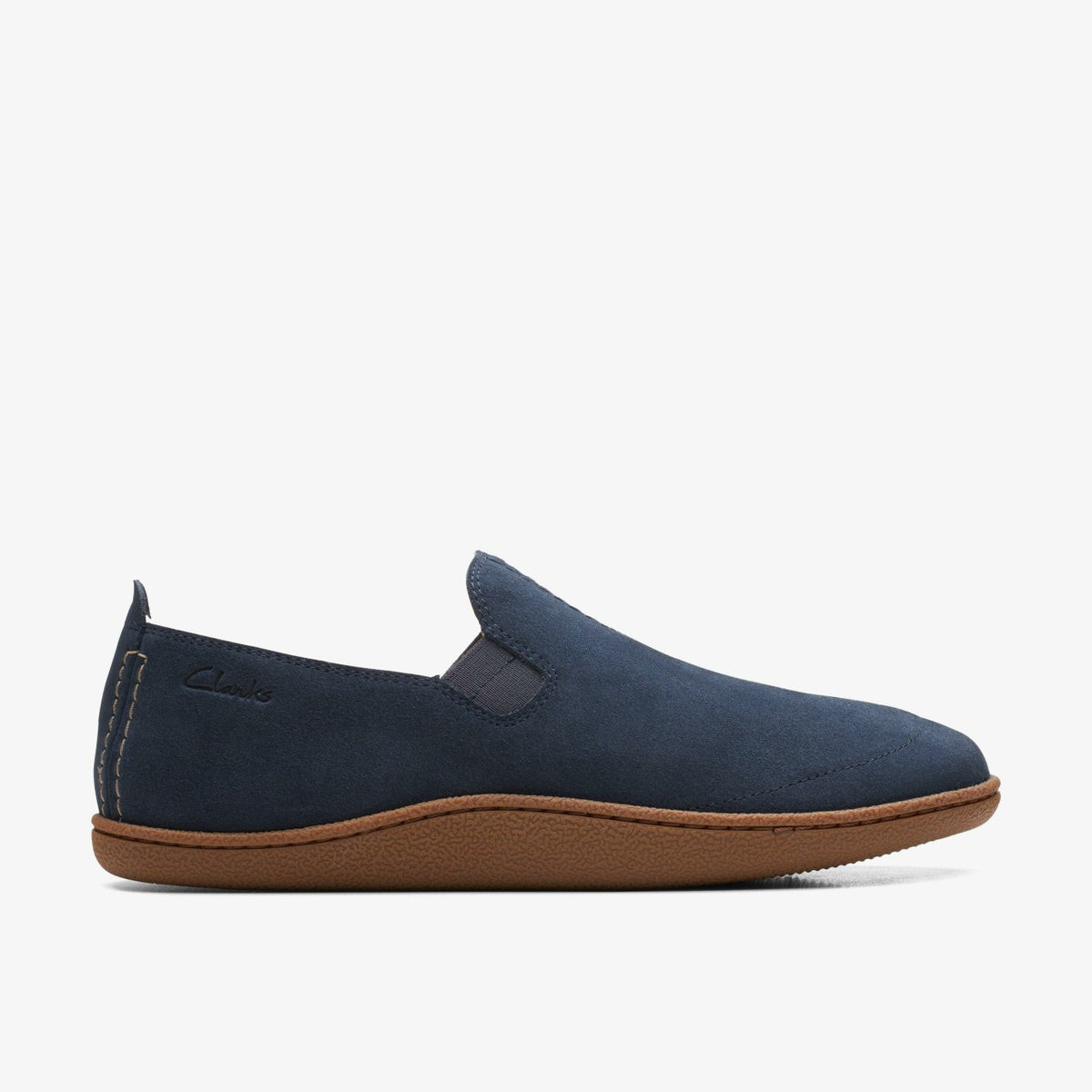 Clarks Home Mocc Slipper Navy Suede