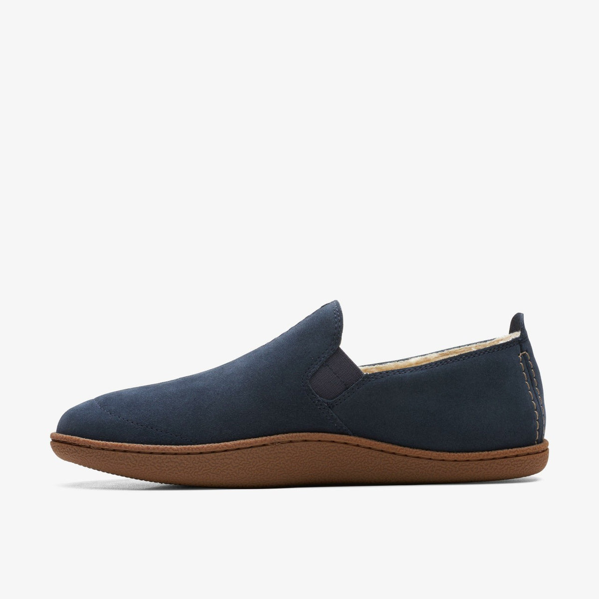 Clarks Home Mocc Slipper Navy Suede