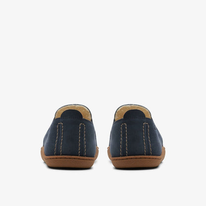 Clarks Home Mocc Slipper Navy Suede