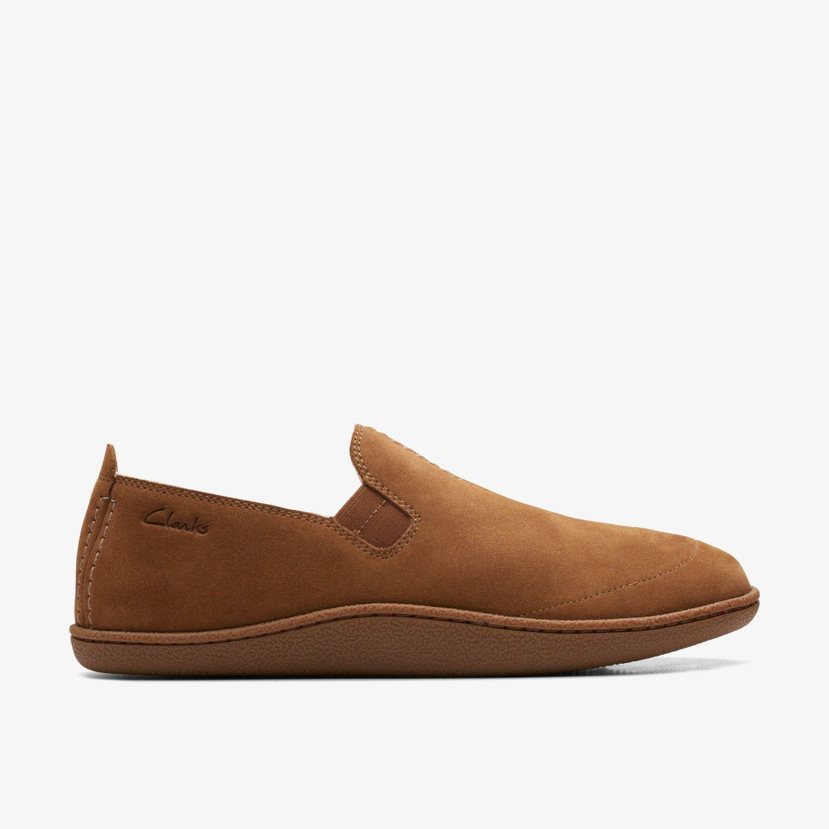Clarks Home Mocc Slipper Tan Suede