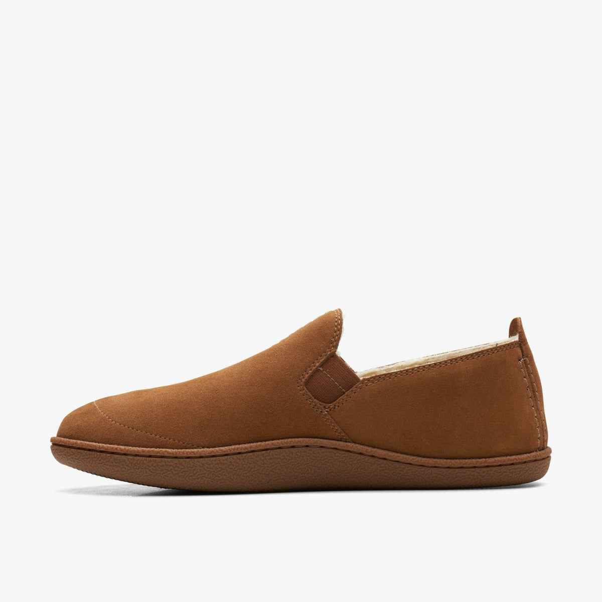 Clarks Home Mocc Slipper Tan Suede
