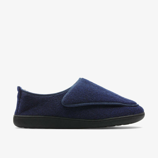 Clarks King Riptape Slipper Navy