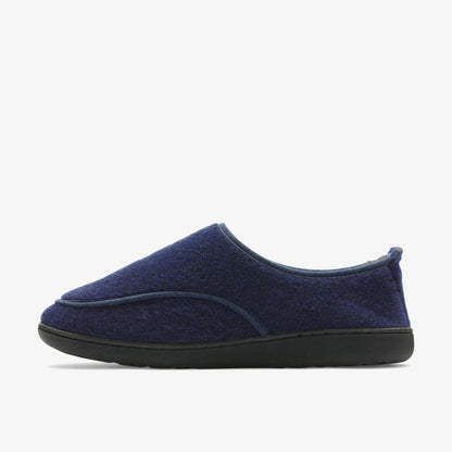 Clarks King Riptape Slipper Navy