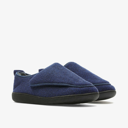 Clarks King Riptape Slipper Navy