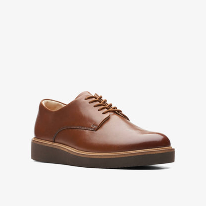 Clarks Glickly Derby Dark Tan Leather