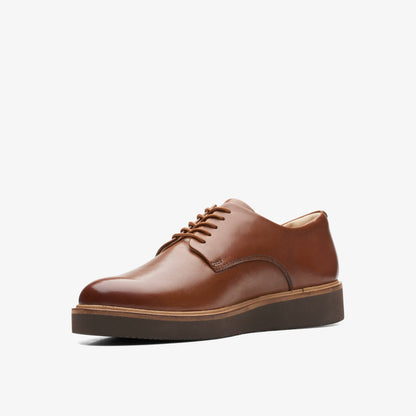 Clarks Glickly Derby Dark Tan Leather