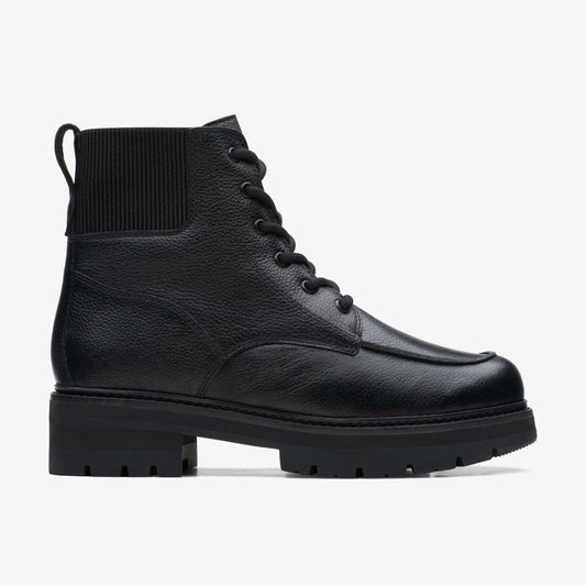 Clarks Orianna Mid Black Warmlined Leather