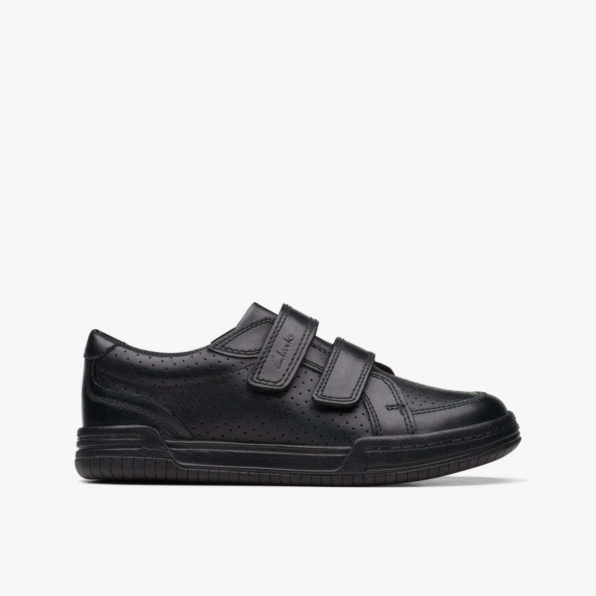 Clarks Fawn Strap Kid Black Leather