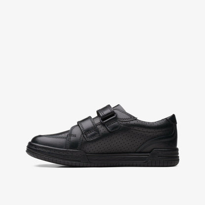 Clarks Fawn Strap Kid Black Leather