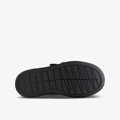 Clarks Fawn Strap Kid Black Leather