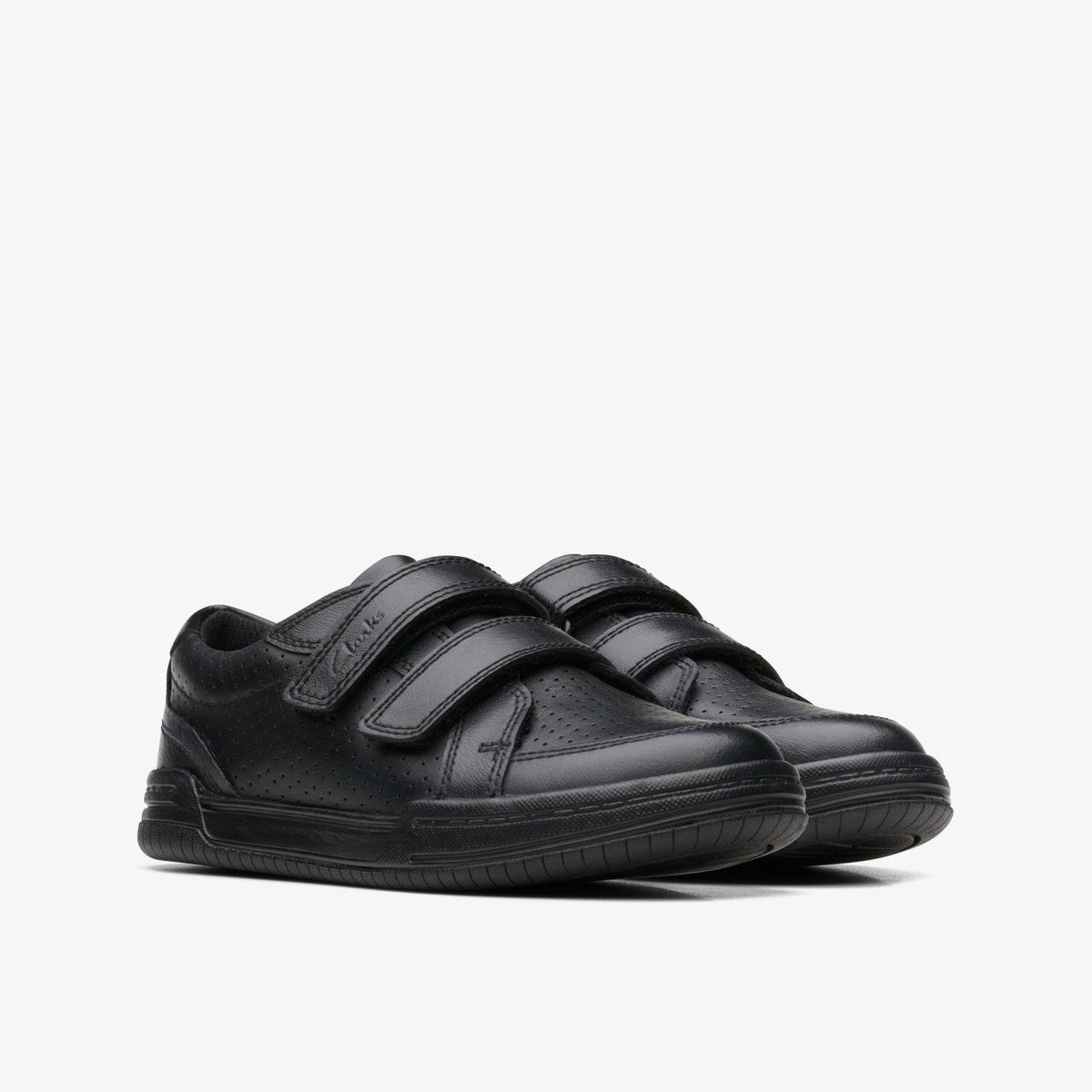 Clarks Fawn Strap Kid Black Leather