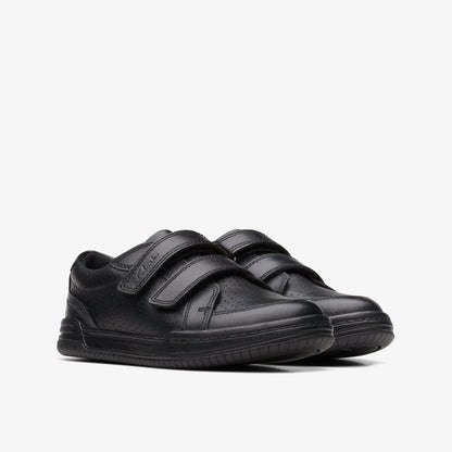 Clarks Fawn Strap Kid Black Leather