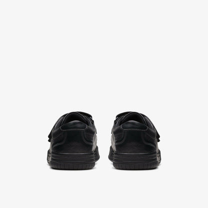 Clarks Fawn Strap Kid Black Leather