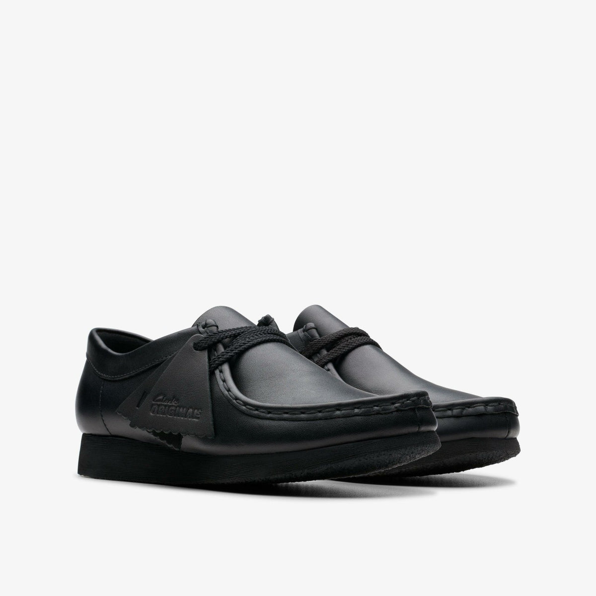 Clarks Wallabee Older Black Leather