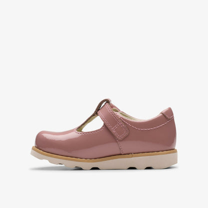 Clarks Crown Teen Toddler Dusty Pink Patent