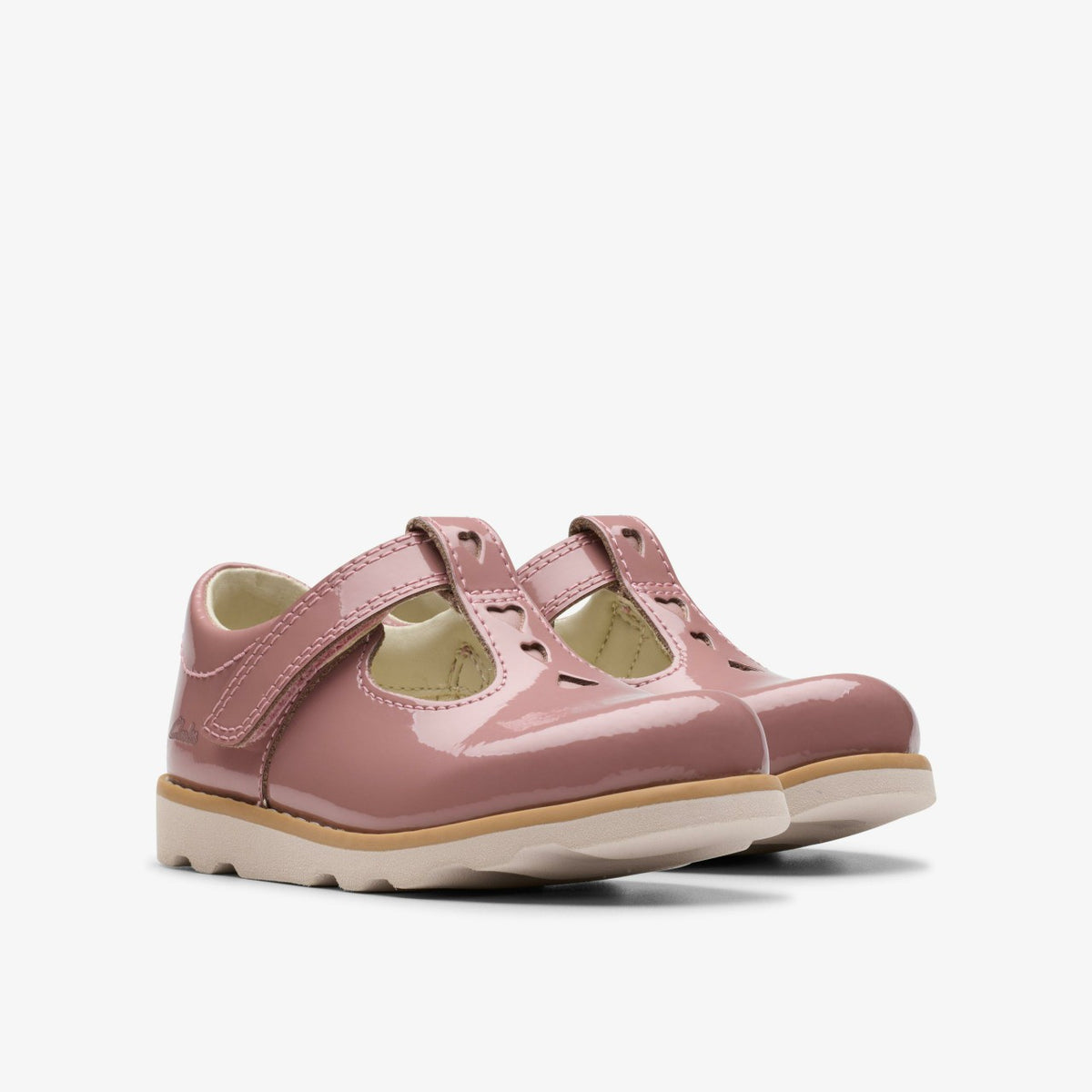 Clarks Crown Teen Toddler Dusty Pink Patent