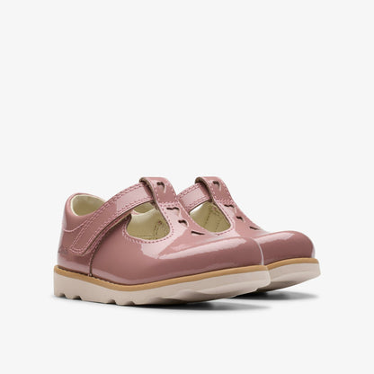 Clarks Crown Teen Toddler Dusty Pink Patent